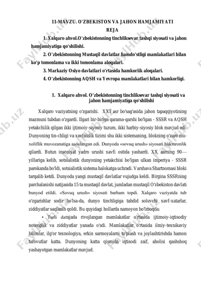 xalqaro munosabatlar va diplomatiya — PDF