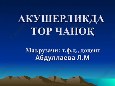 akusherlikdator chanoq — PPT