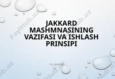 jakkard mashinasi — PPTX