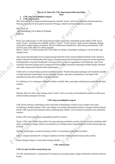 iterativ uml diagrammasi — DOCX