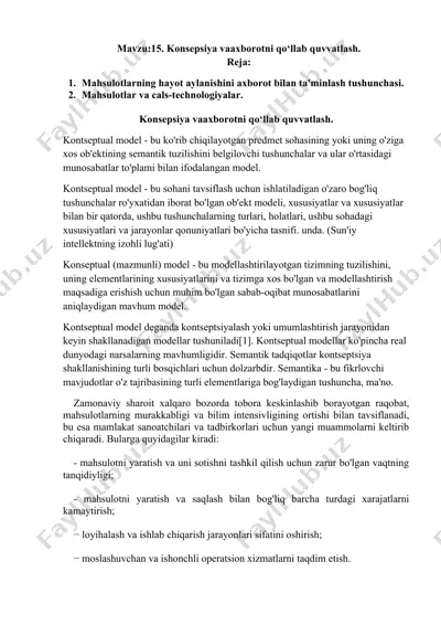 konsepsiya va axborotni qo‘llab quvvatlash — DOCX