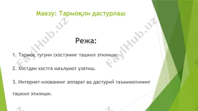 тармоқли дастурлаш — PPTX