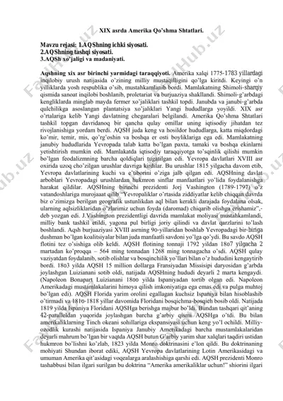 aqshning xix asrda iqtisodiy taraqqiyoti — PDF