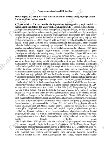mustamlakachilik tartiboti — PDF