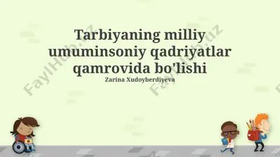 mustaqil fikrlash va tanqidiy tafakkur tarbiyasi — PPTX
