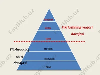 fikrlash darajalari — PPTX