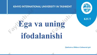 egavauningifodalanishi — PPTX