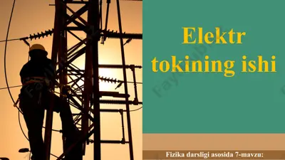 elektr tokining ishi — PPT