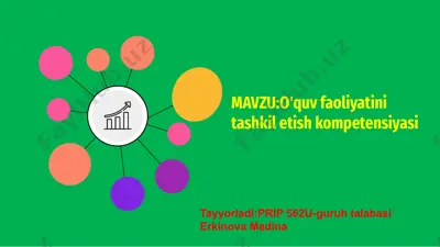 ta'lim faoliyatini tashkil etish kompetensiyasi — PPTX