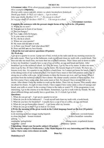 present simple grammar rules — DOCX