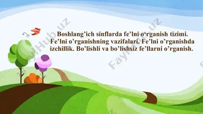 fe'llarni o‘rganish — PPTX