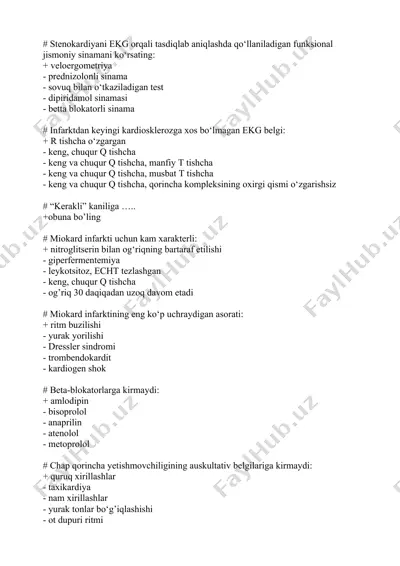 kardiovaskulyar sinov — DOCX