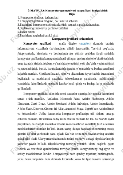 kompyuter grafikasi — PDF