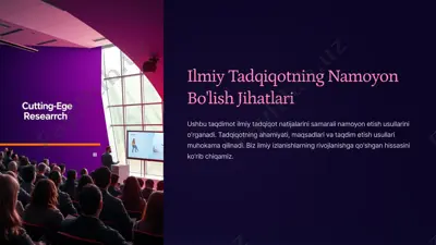 ilmiy tadqiqotning namoyon bo'lish jihatlari — PPTX