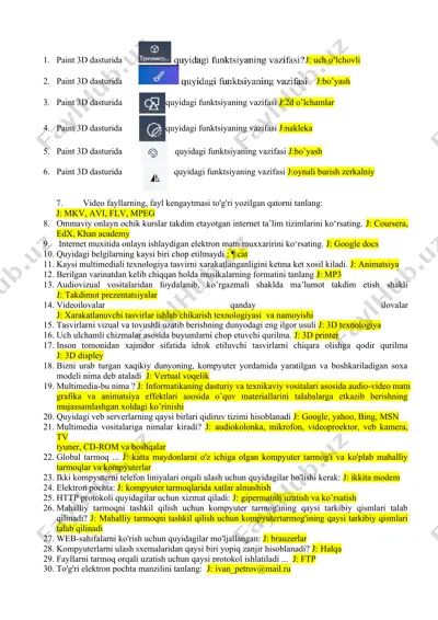 paint 3d dasturi — DOCX