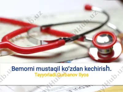 bemorlarning holatini avtomatik nazorat qilish sistemalari — PDF