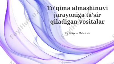 to'qimalar va ularning ta'siri — PPTX