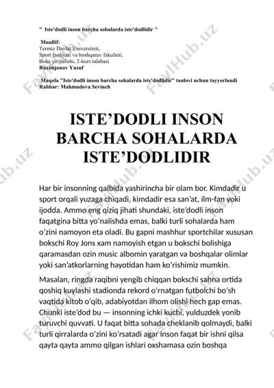 iste'dodli insonlik — DOCX