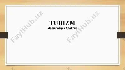 turizm — PPTX