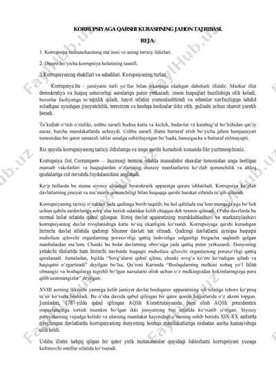 korrupsiyaga qarshi kurashning jahon tajribasi — PDF