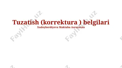 matn terish belgilari — PPTX