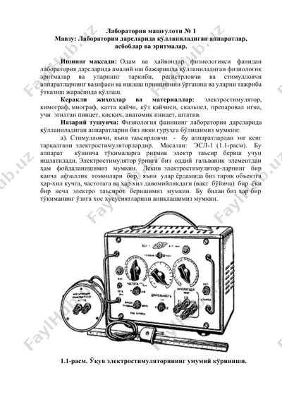 laboratoriya mashg'uloti № 1 — DOCX