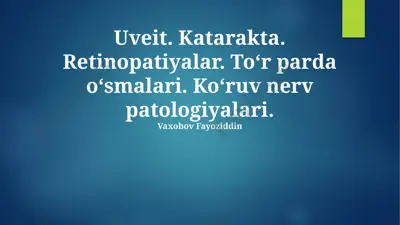 diabetli retinopatiya — PPTX