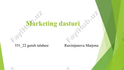 marketing dasturi — PPT
