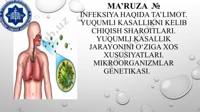 i̇nfeksiya haqida ta’limot — PPT