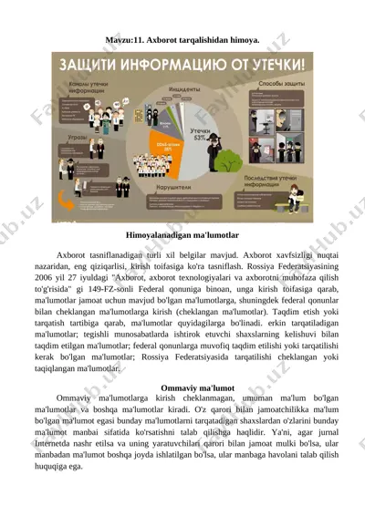 axborot tarqalishidan himoya — PDF