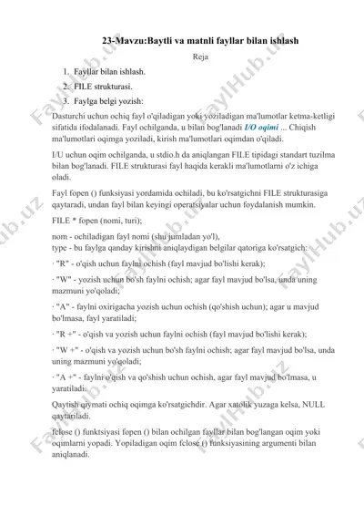 fayllar bilan ishlash — DOCX