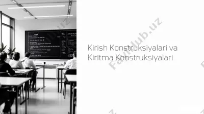 kirish konstruksiyalari va kiritma konstruksiyalari — PPTX