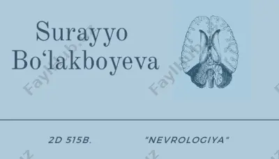 "tos a’zolari innervatsiyasi va buzilish sindromlari" — PPTX