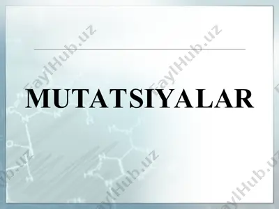 mutatsiyalar — PPT