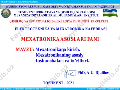 mexatronika asoslari — PDF