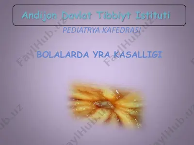 bolalarda yara kasalligi — PDF