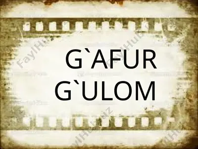 g`afur g`ulom.she'rlar — PPTX