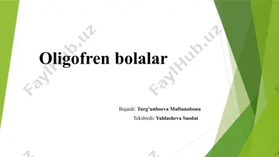 oligofrenbolalar — PPTX