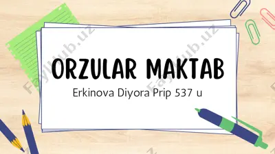 orzular maktab — PDF