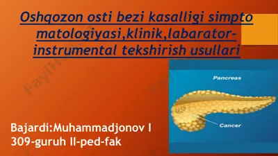 oshqozonostibezikasalligisimpto matologiyasi — PPTX