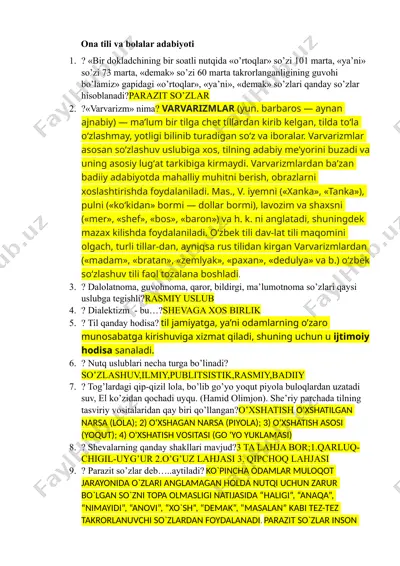 til va bolalar adabiyoti — DOCX