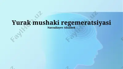 yurak mushaki regeneratsiyasi — PPTX