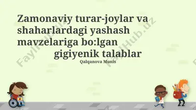 gigienik talablar — PPTX