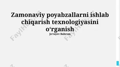 zamonaviy 3d-bosma texnologiyalari — PPTX