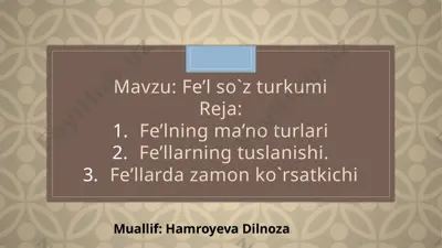 fe’lso`zturkumi — PPTX