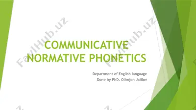 communicative normative phonetics — PPTX