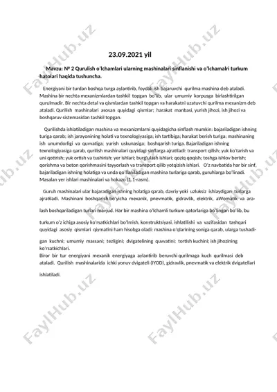 qurilish mashinalari — DOCX
