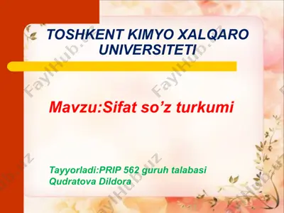 sifatso’zturkumi — PPTX