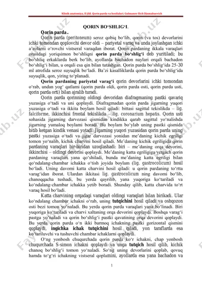 klinik anatomiya, ii jild. qorin parda va hosilalari — PDF