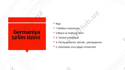 germaniya ta’lim tizimi — PPTX